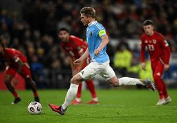 比利時(shí)4-2威尔士 德(dé)布劳内雙(shuāng)响