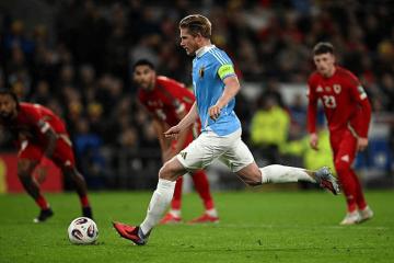 比利時(shí)4-2威尔士 德(dé)布劳内雙(shuāng)响