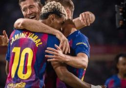 欧冠巴萨VS大巴黎：弗里克最强出击，亚马尔+拉师傅领衔，莱万冲锋