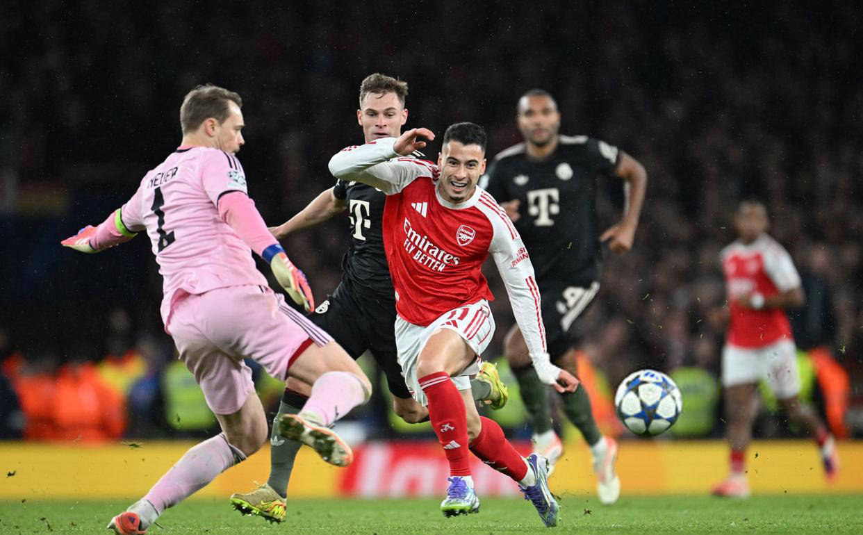 阿森纳3-1逆转拜仁，凯恩隐身諾(nuò)伊尔失误，枪手豪取欧冠五连胜