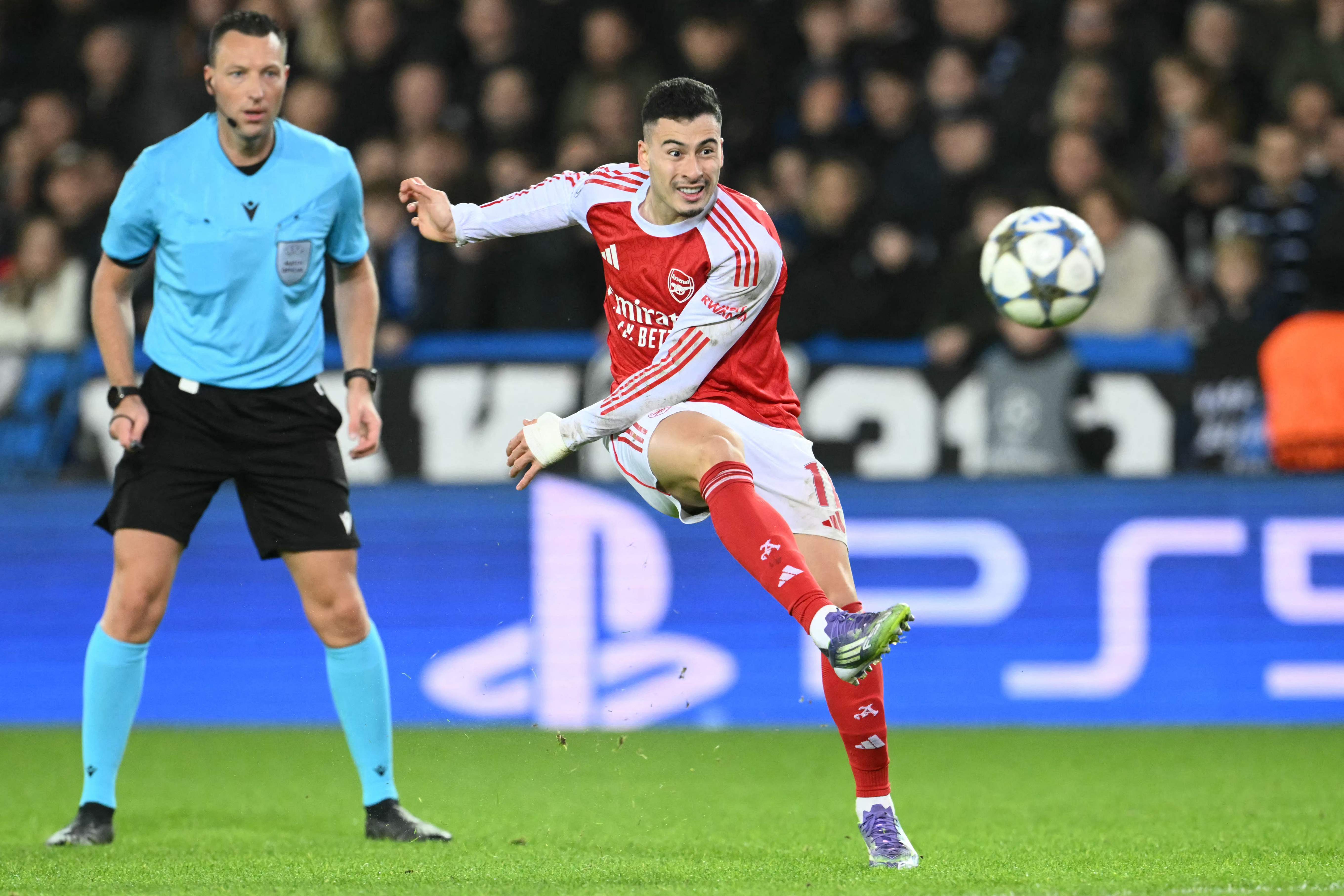 （外代二线）足球——欧冠聯(lián)赛：阿森纳胜布鲁日